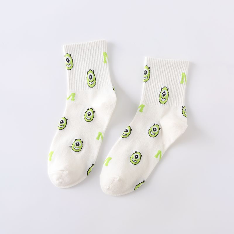 College Wind Socks Children Socks Autumn And Winter Wild White Mickey Cartoon Sport Socks